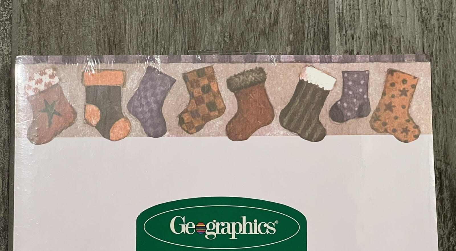Vintage GEOGRAPHICS Paper STOCKINGS 70 Sheets Sealed (2 Pkgs x 35) Christmas