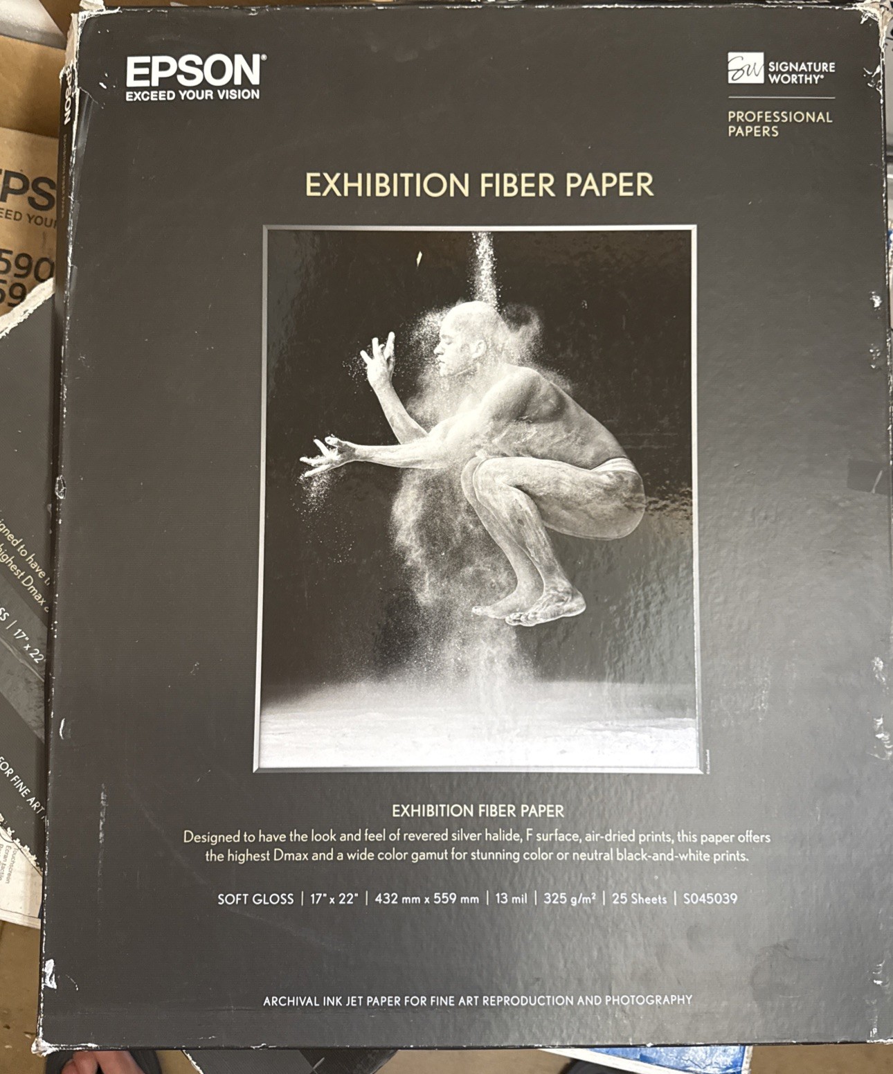 Epson Exhibition Fiber Paper 325 gsm Soft Gloss 17×22” 25 Sheets NEW SHEETS!