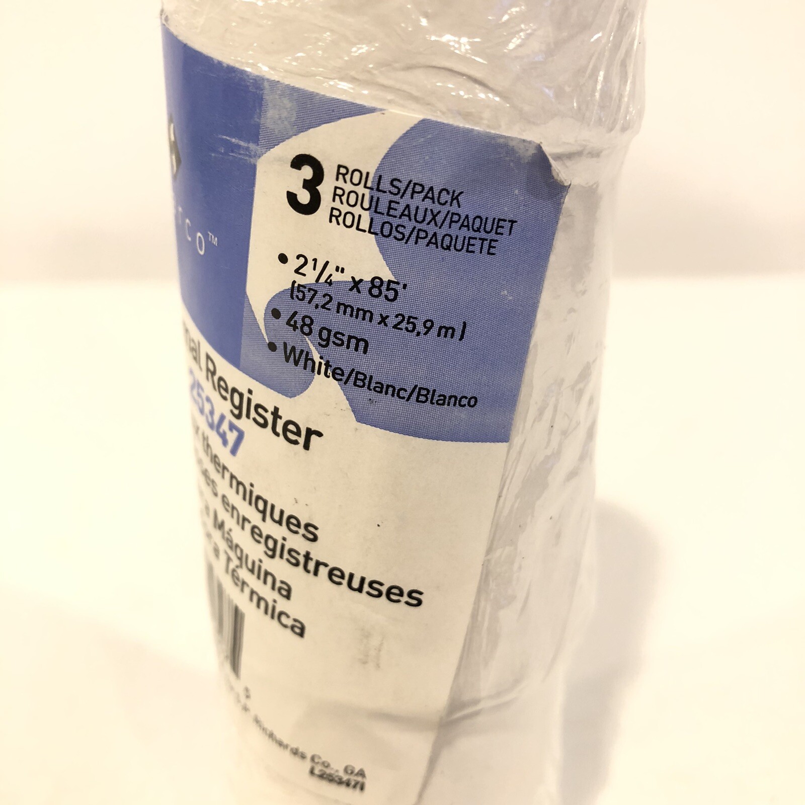 SPARCO THERMAL PRINTER REGISTER ROLLS #25347 WHITE 2 1/4” x 85′ BRAND NEW SEALED