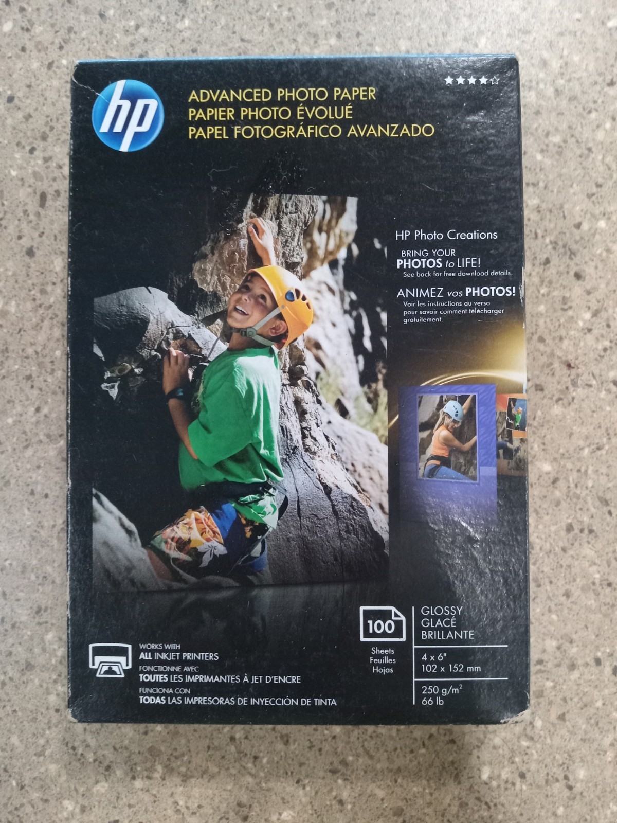 2 Hewlett Packard Q6638A 4 x 6 inch Glossy Printer Paper – 100 Sheets Each