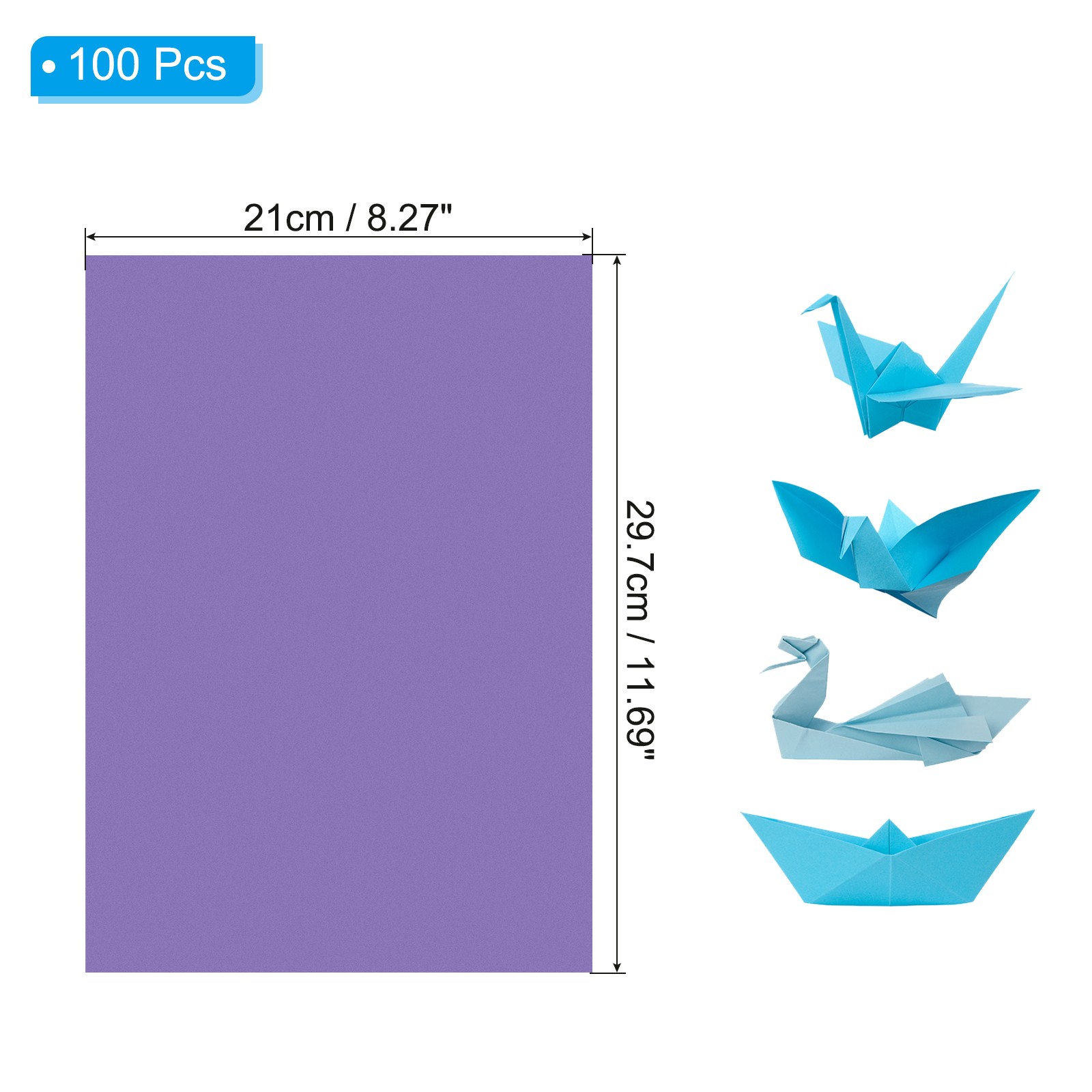 Dark Purple Color Copy Paper, 100 Sheets 11.7×8.3″ A4 70gsm