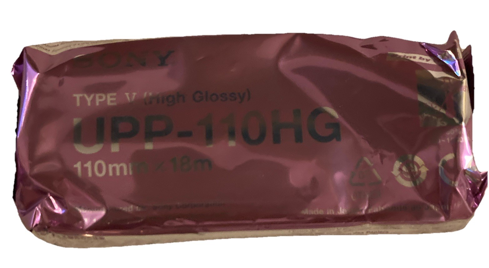 Sony UPP-110HG Type V High Glossy 110mm X 18m Thermal Printer Paper 1 Roll Japan