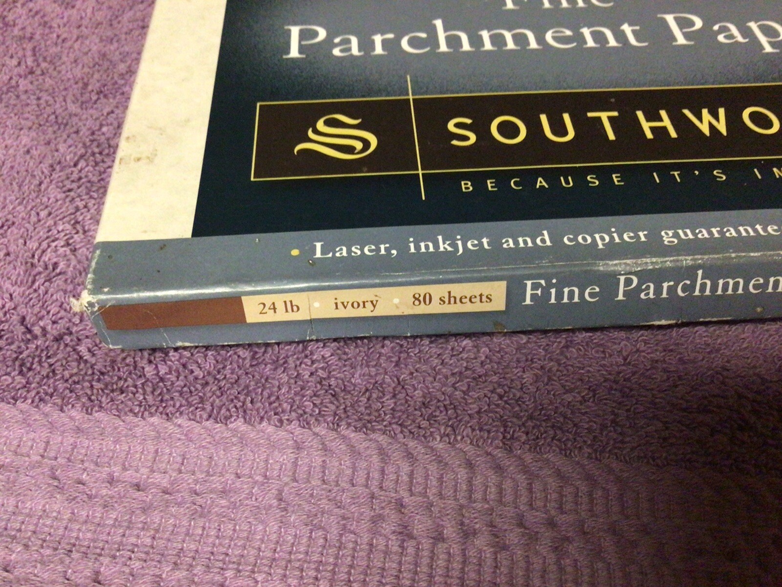 Southworth fine parchment paper 80 pcs Ivory new open box 24lb 8 1/2 x 11 P984C