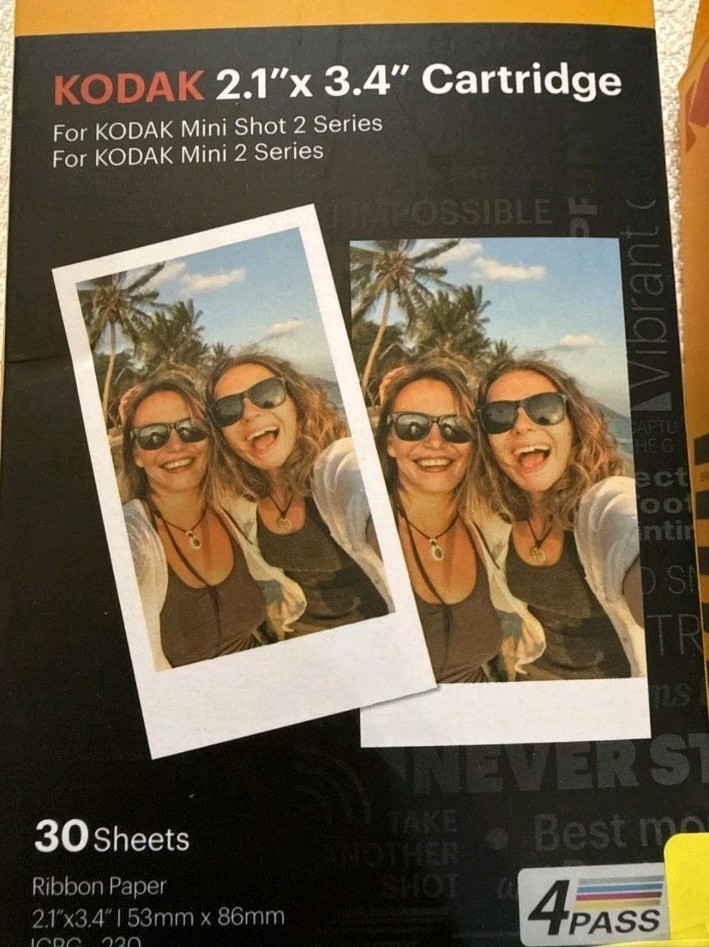 2 pack Kodak Instant Print 2.1″x 3.4″ Cartridge 60 Sheets Total