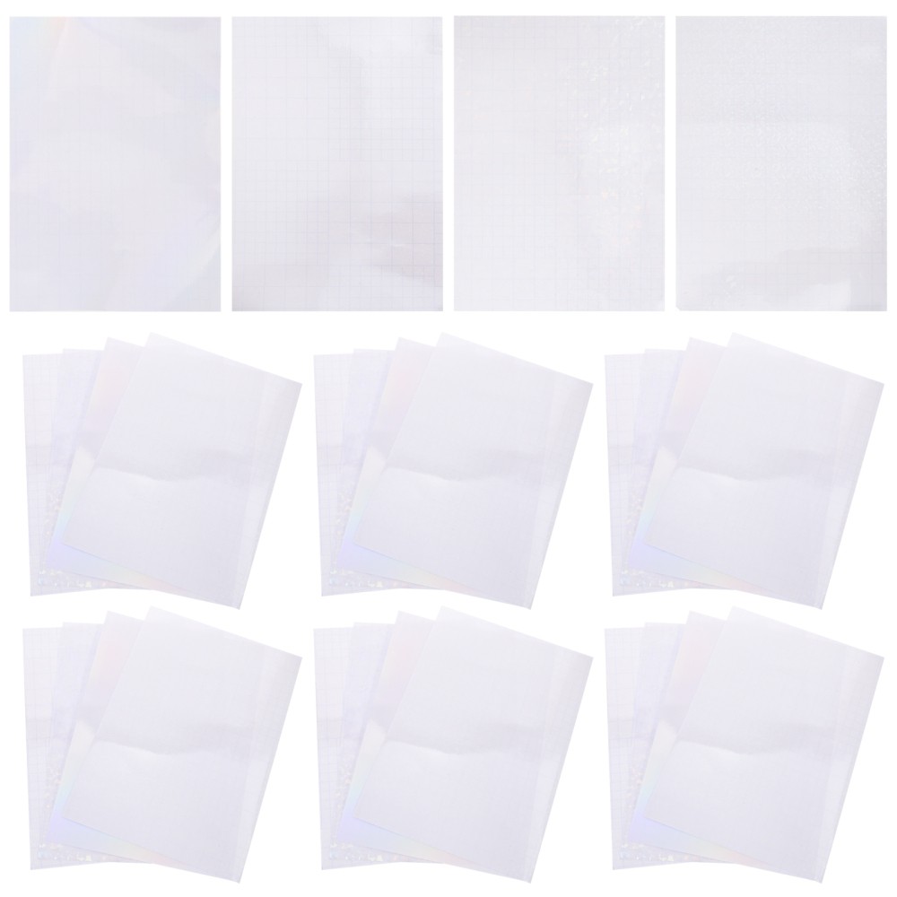 40 Sheets Holographic Laser Stickers Printable Paper Hologram Film DIY