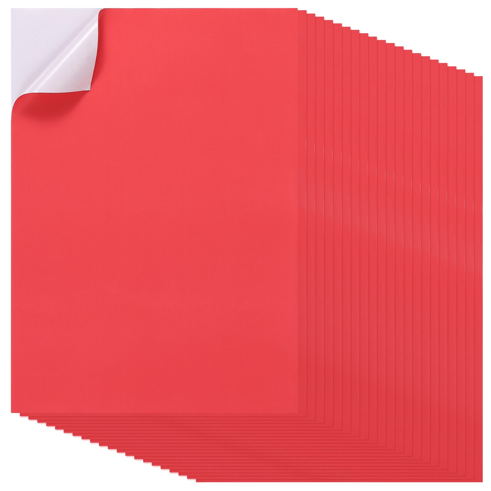 40Pcs Full Sheet Label Sticker Paper, A4 Shipping Labels, Red