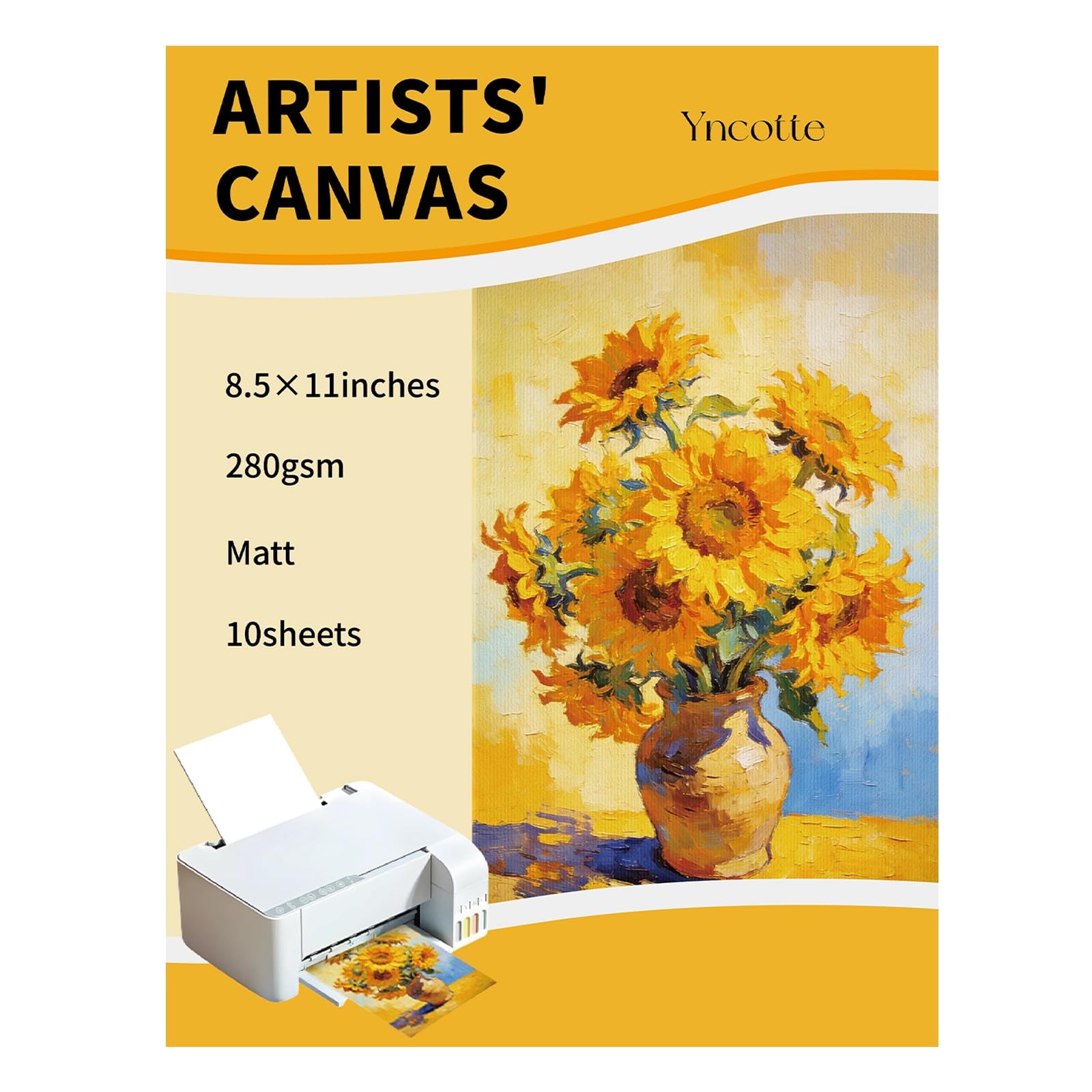 10Pcs Fabric Print Sheets for Inkjet Printers, 8.5×11″ Bright White 280gsm Pr…