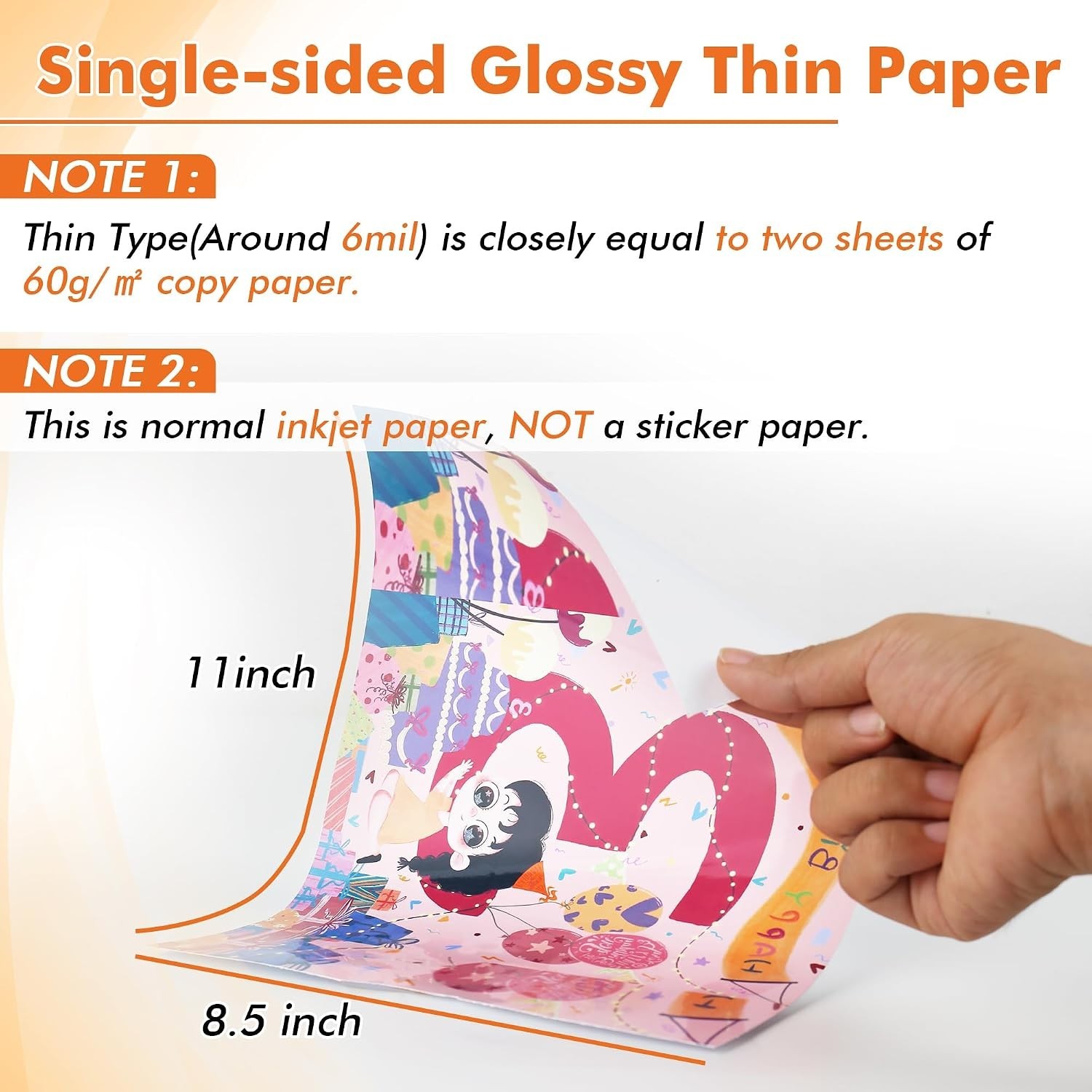 Inkjet Printer Paper 8.5×11 Glossy 100 Sheets