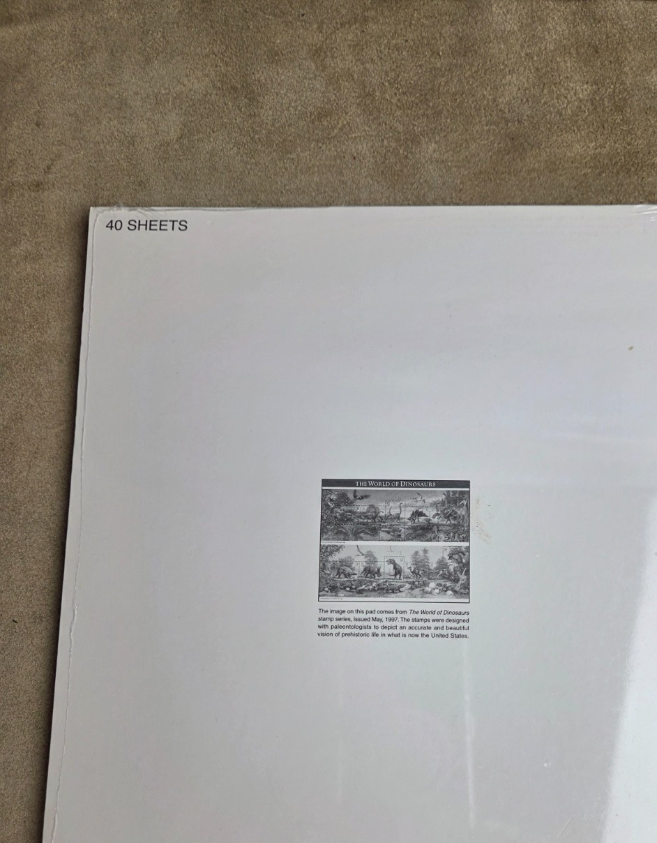 Dinosaur Printer Paper & Stationary, T-Rex, Stegosaurus, Etc., Factory Sealed