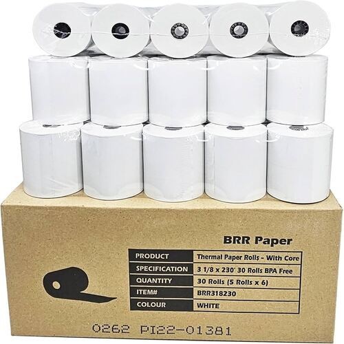 Lot of 50 Star SP700 / SP742 Printer Paper Rolls – 3″ x 140′ 1-Ply