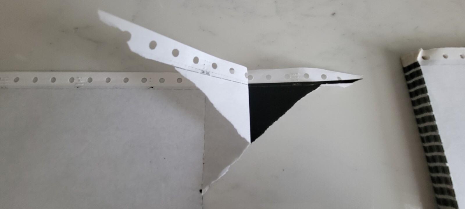 Vintage ~ Continuous Feed Paper Dot Matrix Computer ~ 33 Sheets ~ 3 part carbon