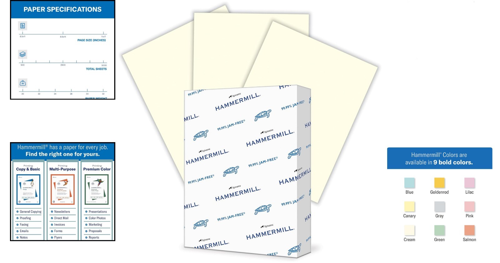 Pastel Cream Colored Paper, 20 lb Weight, 8.5 x 11 – 500 Sheets of Quality
