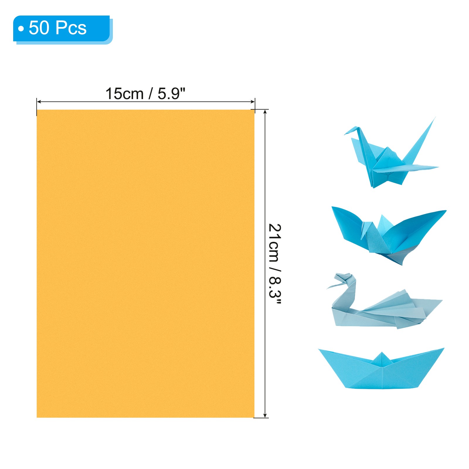 Fluorescent Orange Color Copy Paper, 50 Sheets 8.3×5.9″ A5 70gsm