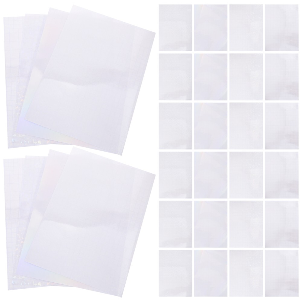 40 Sheets Holographic Laser Stickers Cold Laminated Film Hologram