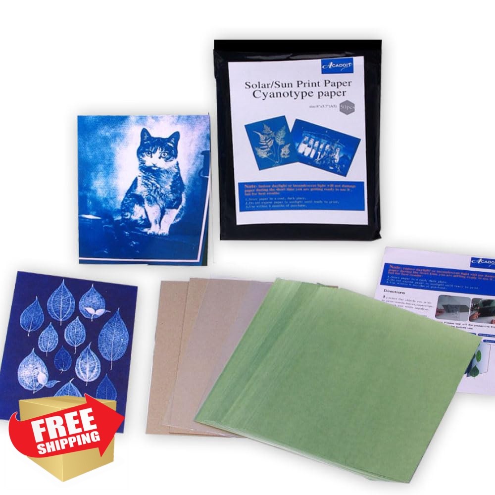 ACADOIT Sun Print Paper Cyanotype A5 20 Sheets