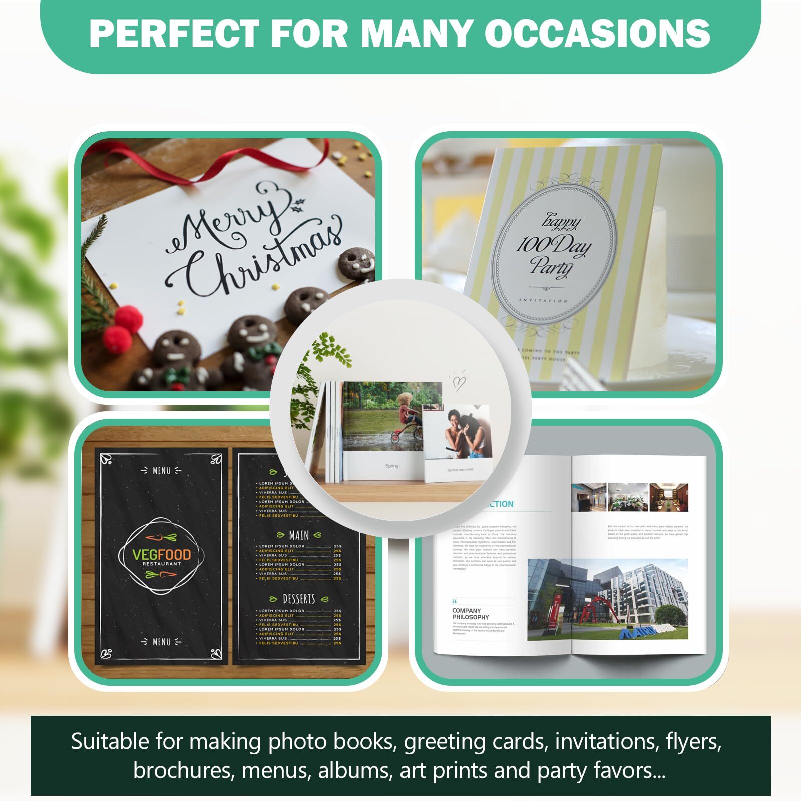 Double Sided Glossy Photo Paper 8.5 x11 Thick Glossy Paper for Cardstock 100 …