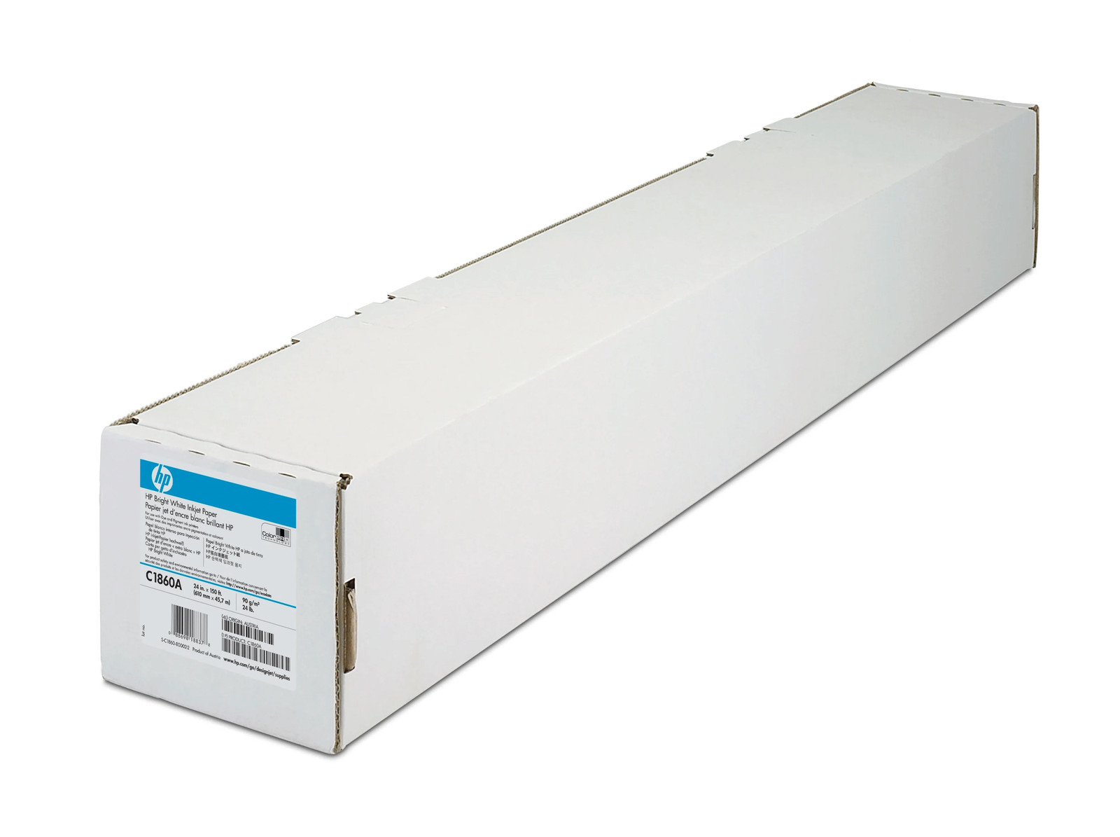HP Inkjet Print Bond Paper 24″ x 150 ft Matte White C1860A