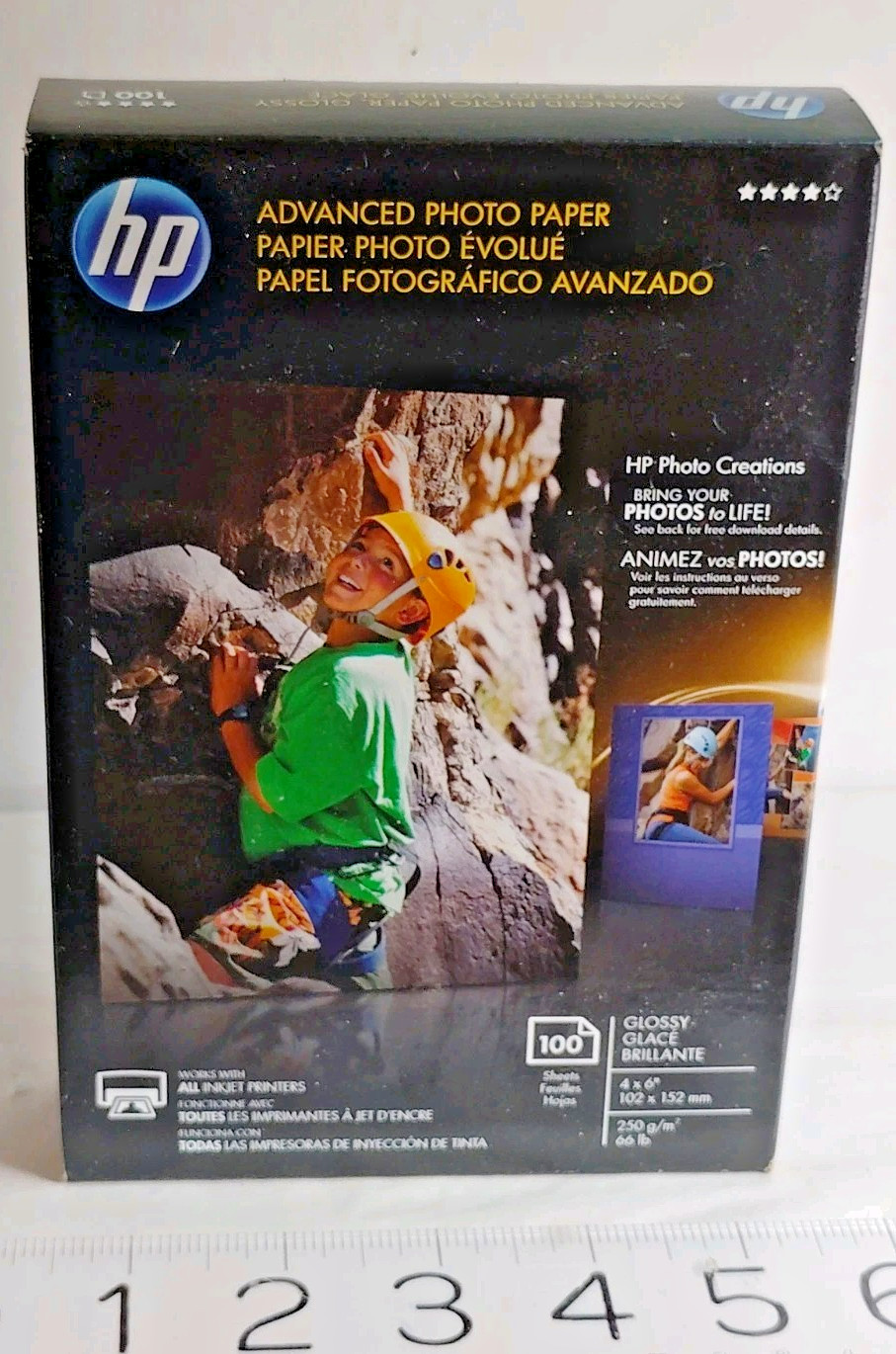 HP Advanced Photo Paper -100 Sheets -Glossy -4″x6″ for Ink Jet Printers-Sealed