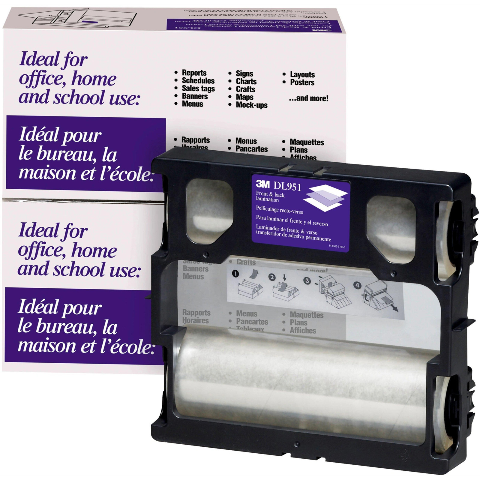 3M Dual Lamination Refill Cartridge For LS950 Laminating Systems, 8-1/2″ x 100′