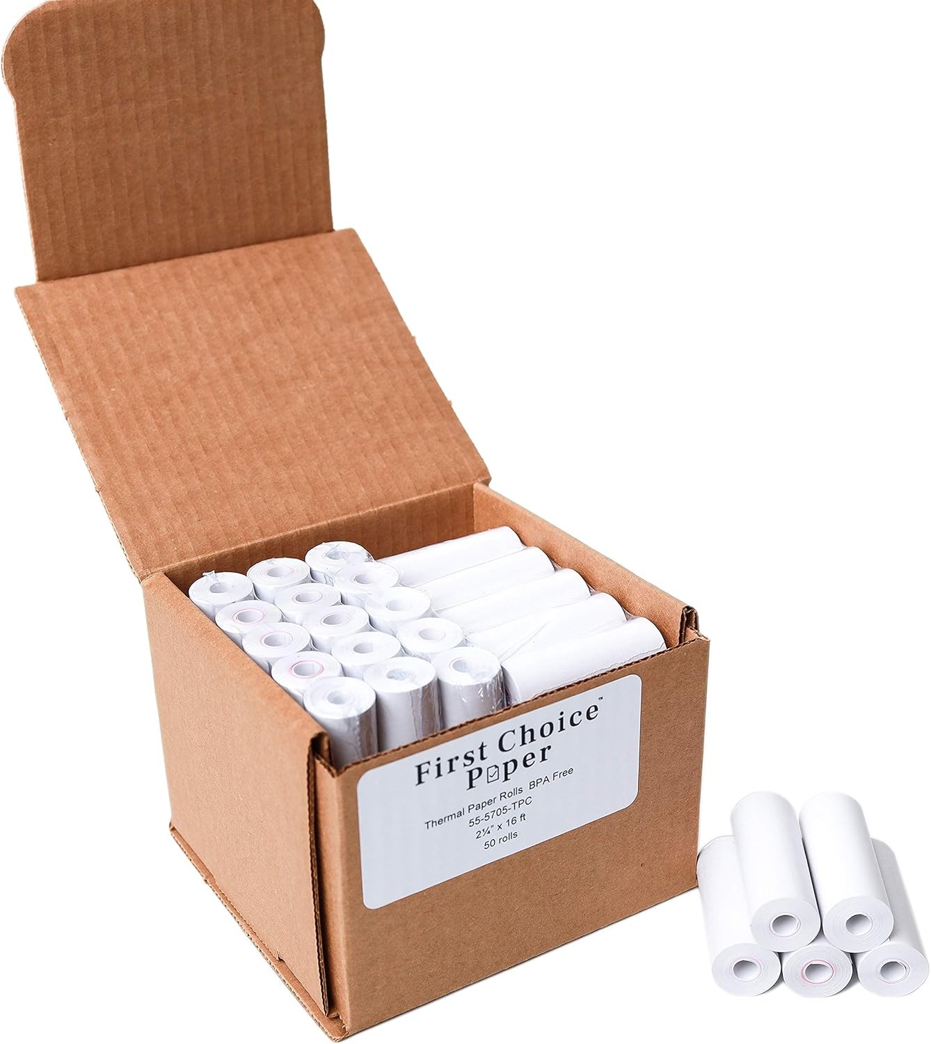 2 1/4″ x 16′ Coreless Thermal Paper Rolls for Poynt Smart Payment White
