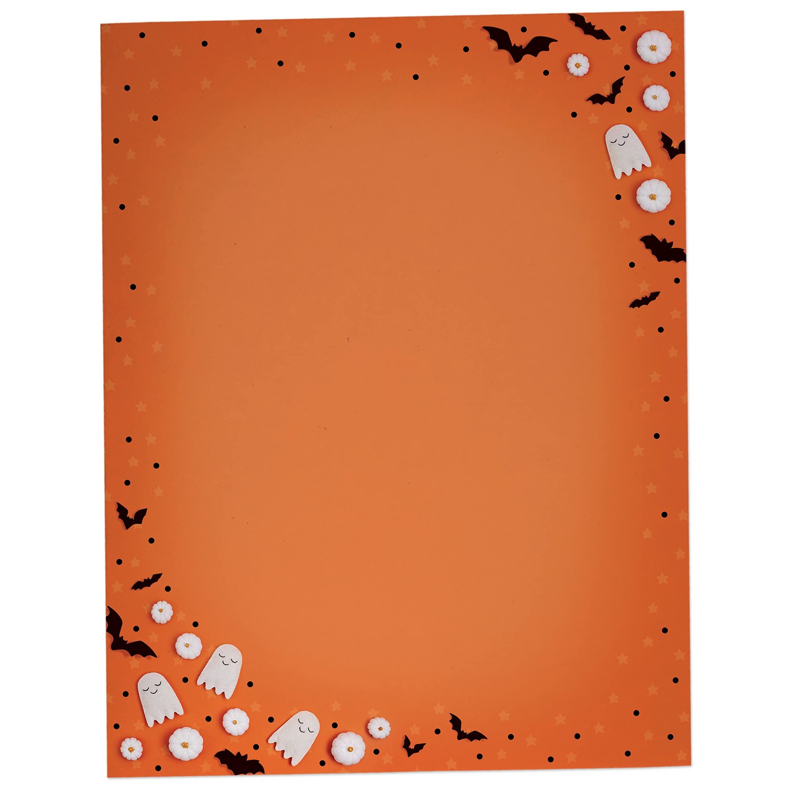 Scary Cute Bats & Ghosts Halloween Stationary – 60 Sheets Halloween Paper for…
