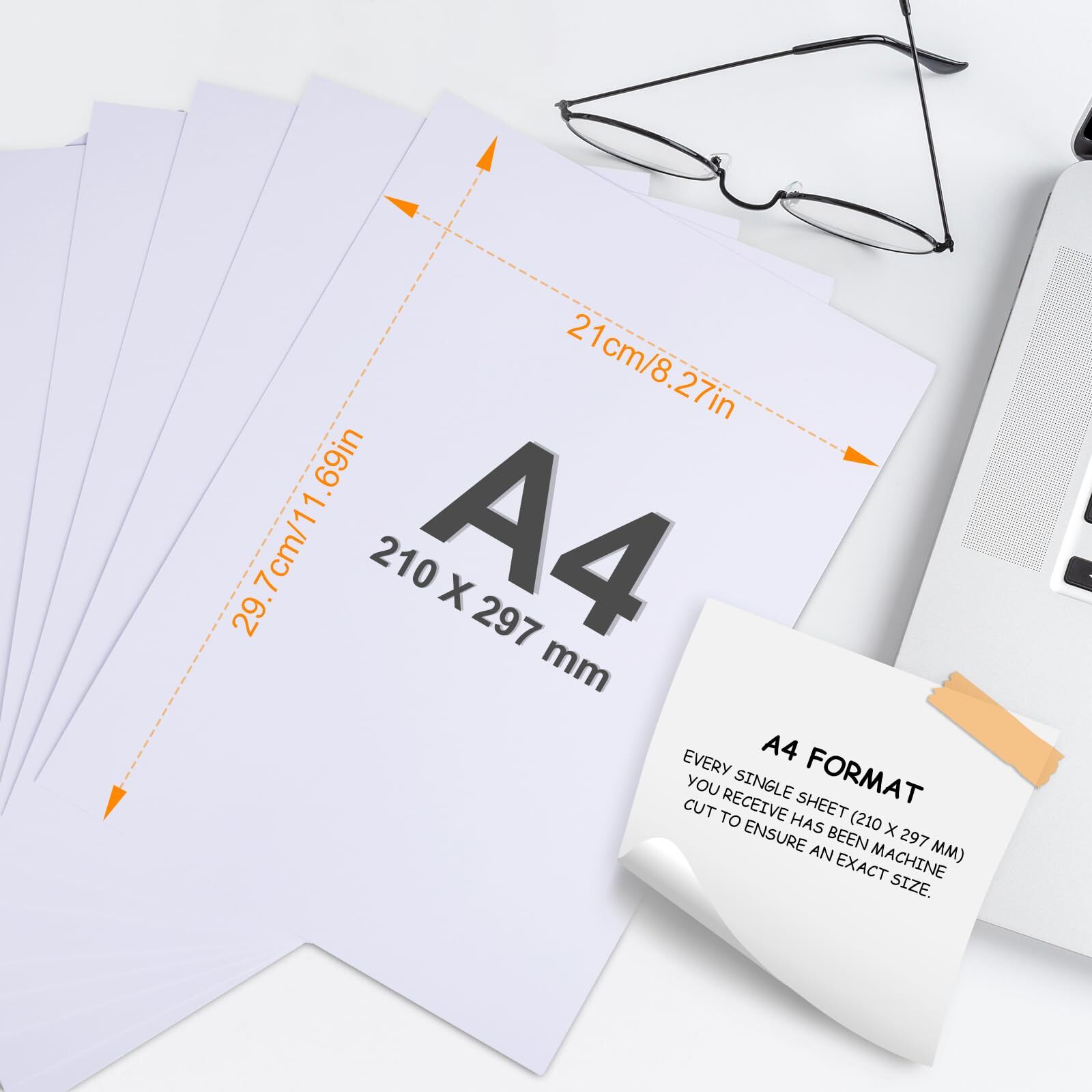 A4 Cardboard Paper 300gsm – 50 Sheets Thick Paper for Printers – Premium Prints…