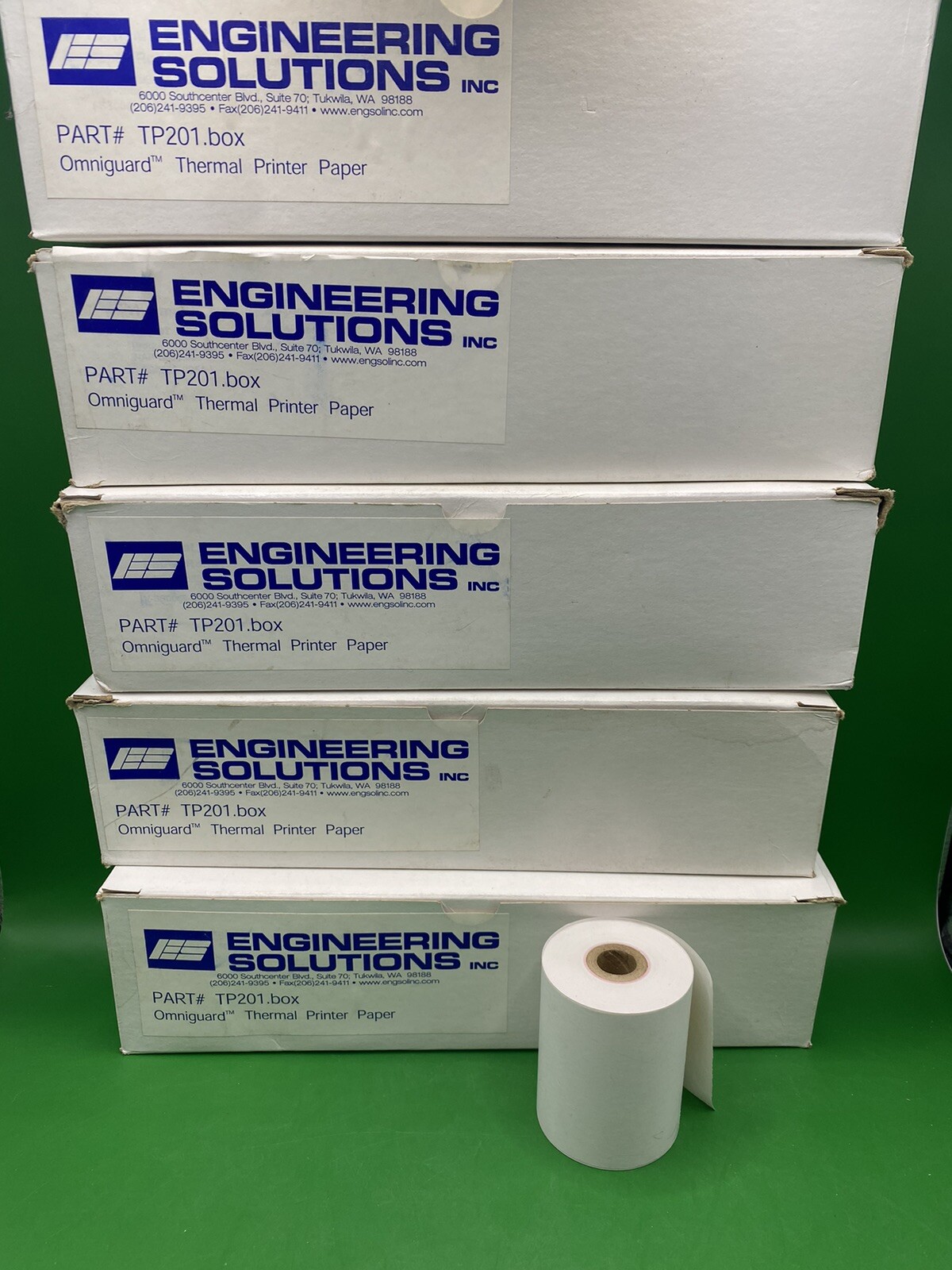 Omniguard Thermal Printer Paper TP201.box- 25 Rolls Total. New In Open Box.