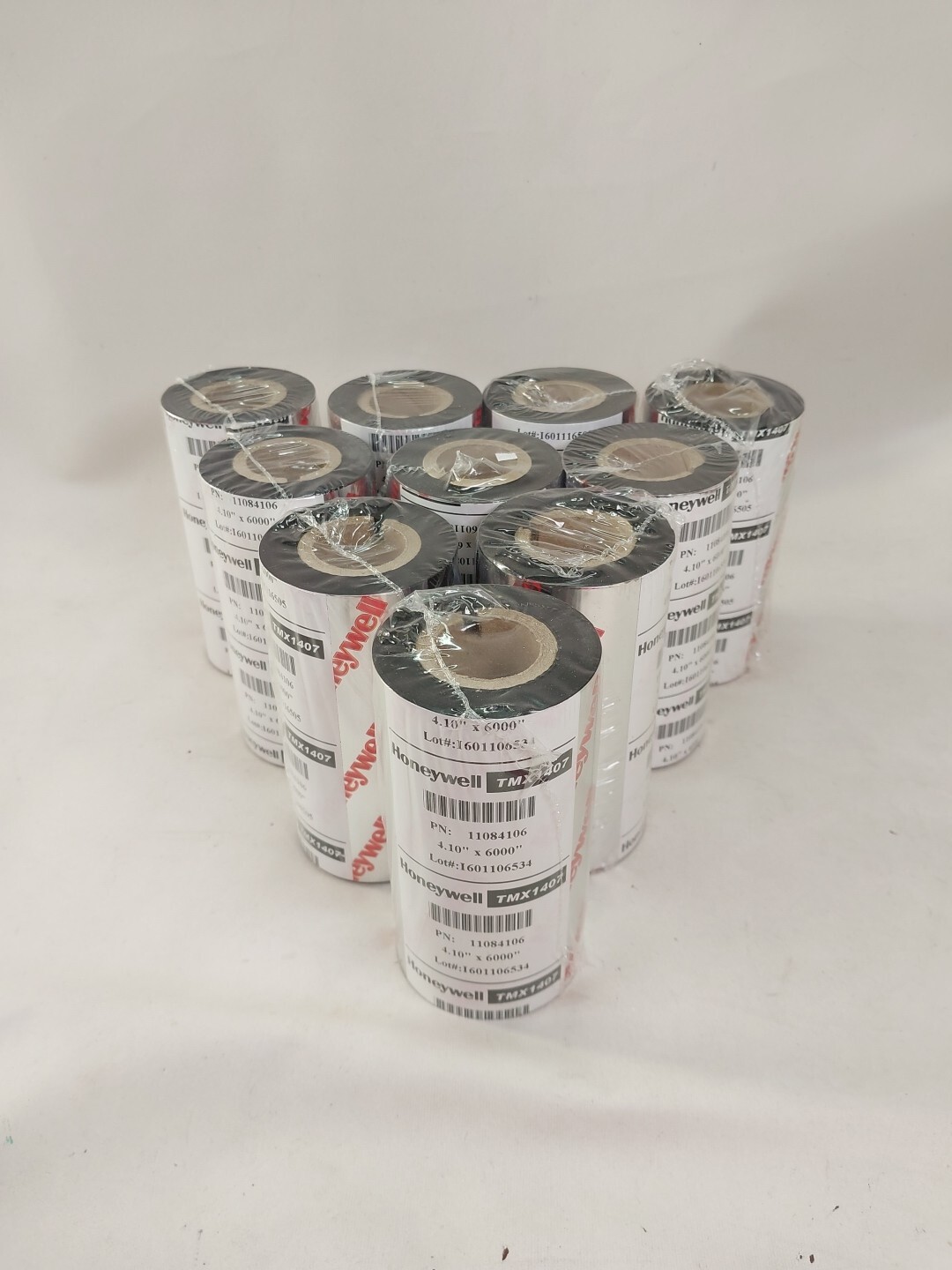 PACK OF 10! Intermec HONEYWELL TMX1407 WAX RIBBONS 4.1″ X 6000″ PN 11084106