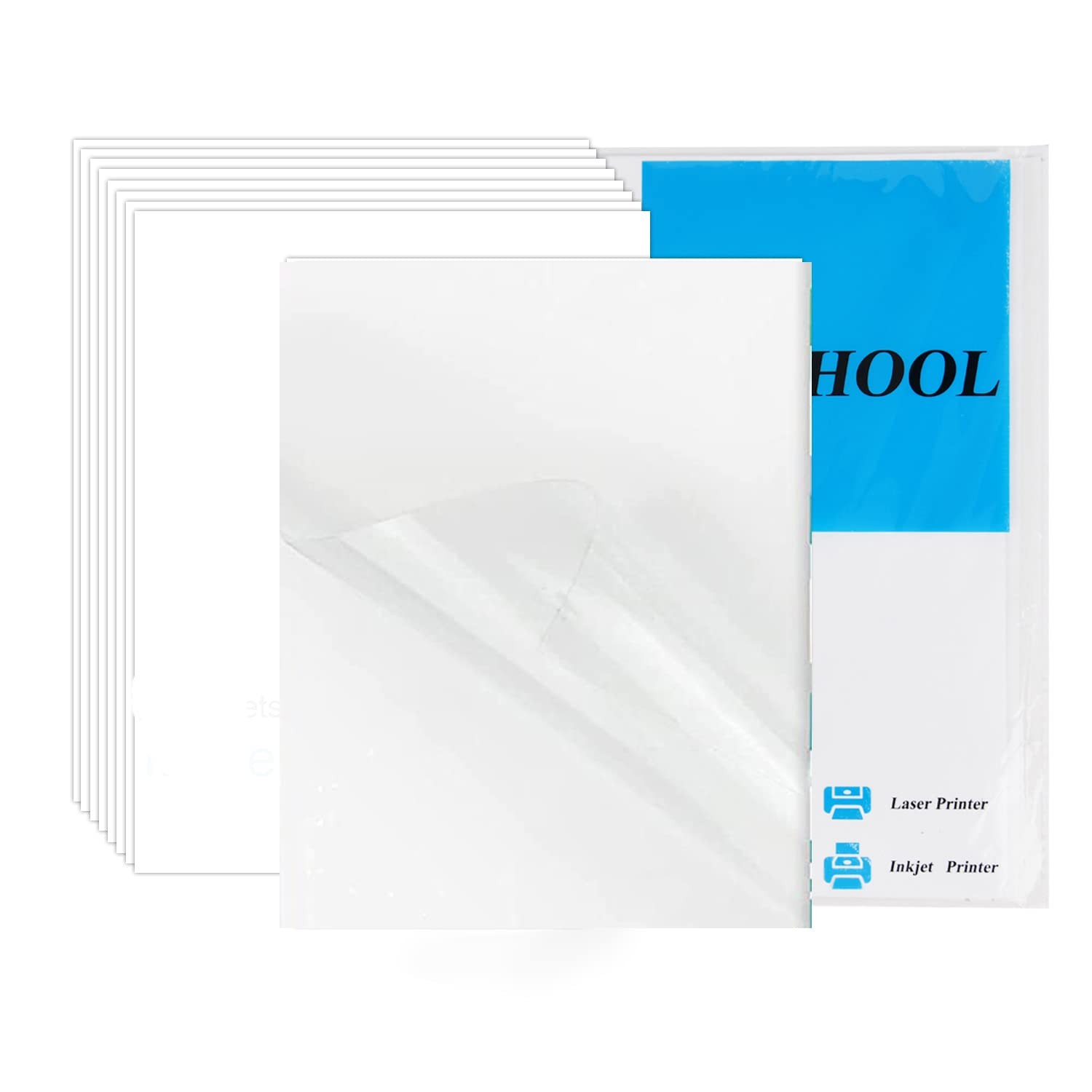 Semi Clear Printable Vinyl Sticker Paper for Inkjet Printers Transparent…