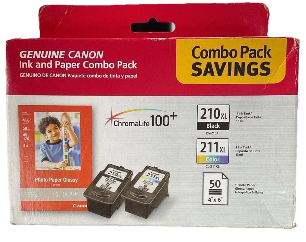 Canon Ink and Photo Paper Combo Pack Factory Sealed 2010 BNIB