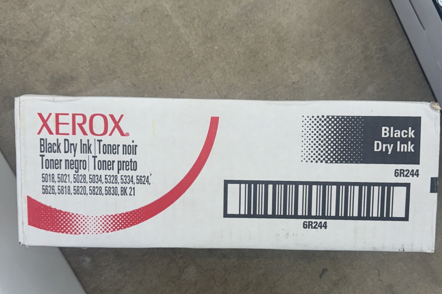 2 bottles Genuine New Xerox 5830 / BK 21 6R244 Toner Cartridge