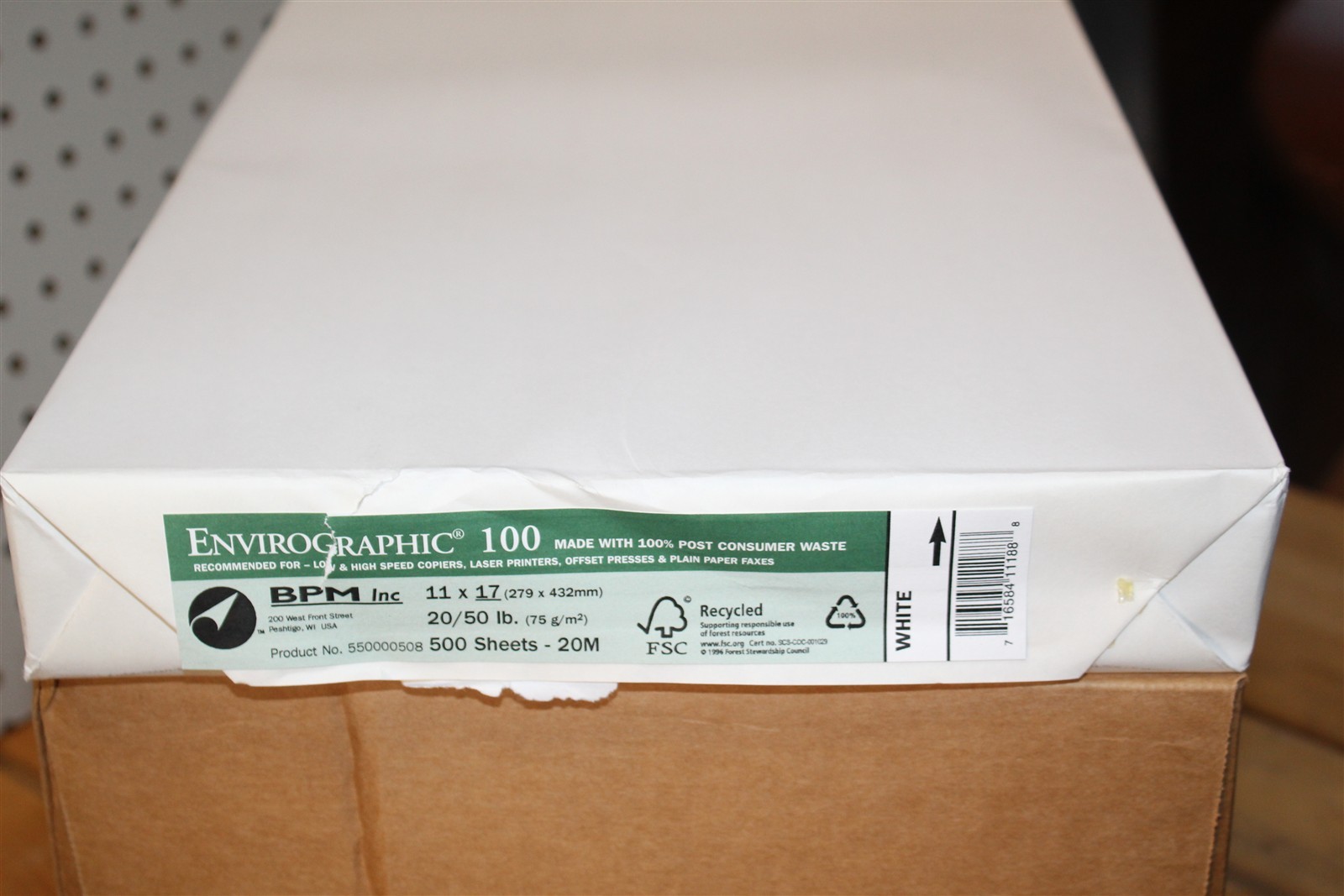 One Ream 11×17 Envirographic 100 – 20/50 lb. Multipurpose Printer/Copier Paper
