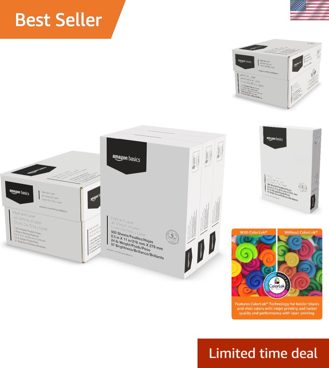 Eco-Friendly 1500 Sheets Bright White Printer Paper, 8.5×11 – 97 Brightness