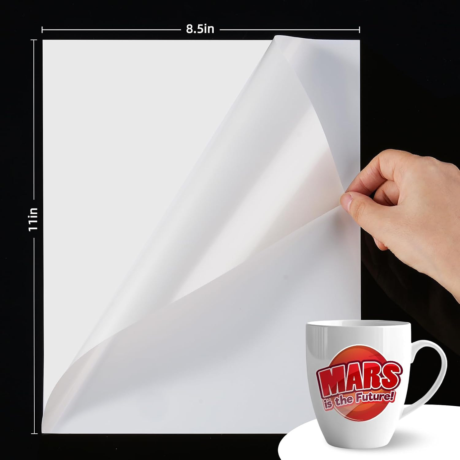 QYH Printable Sticker Paper for Inkjet/Laser Printer – 240 Sheets Glossy & 50 Sh