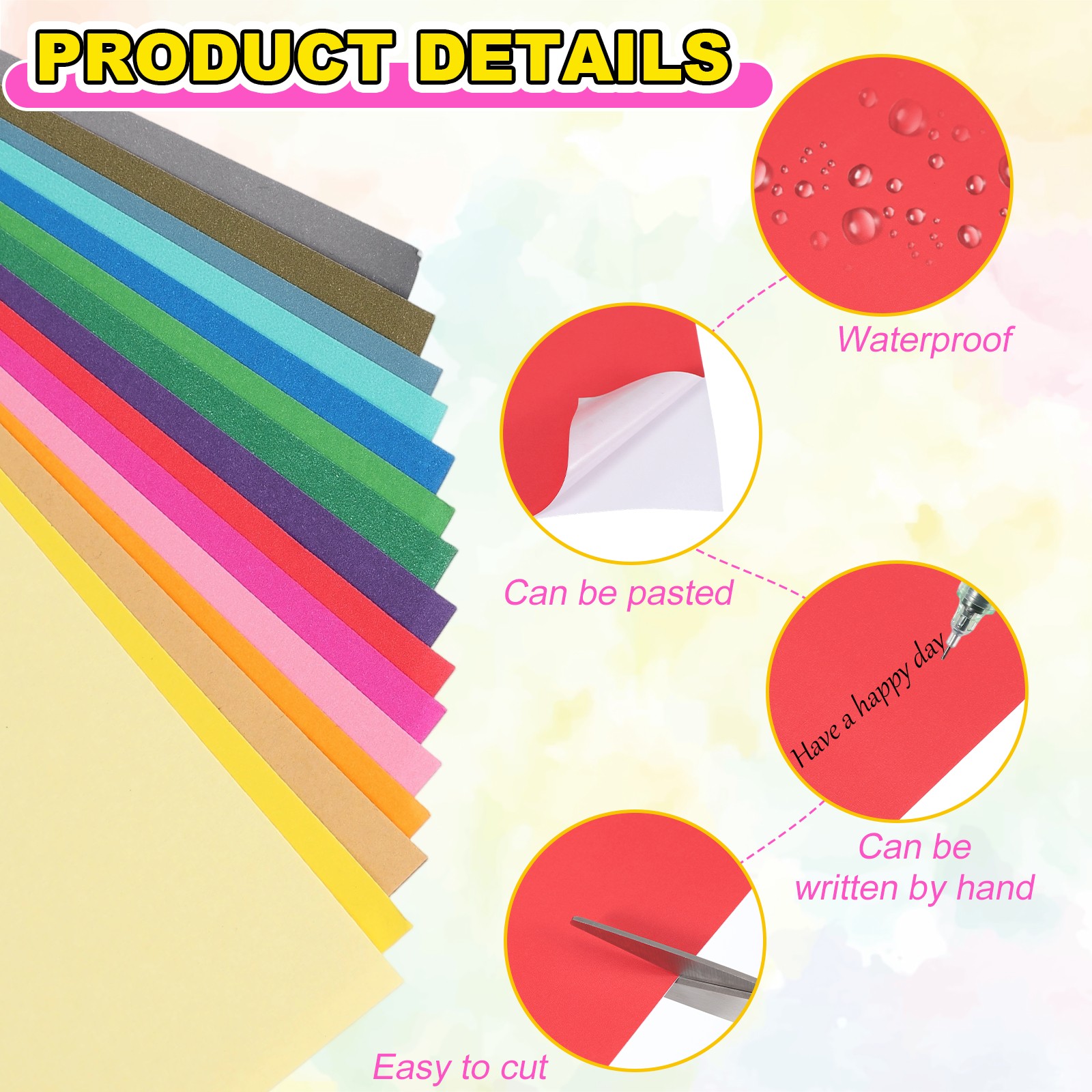 40Pcs Full Sheet Label Sticker Paper, A4 Shipping Labels, Red