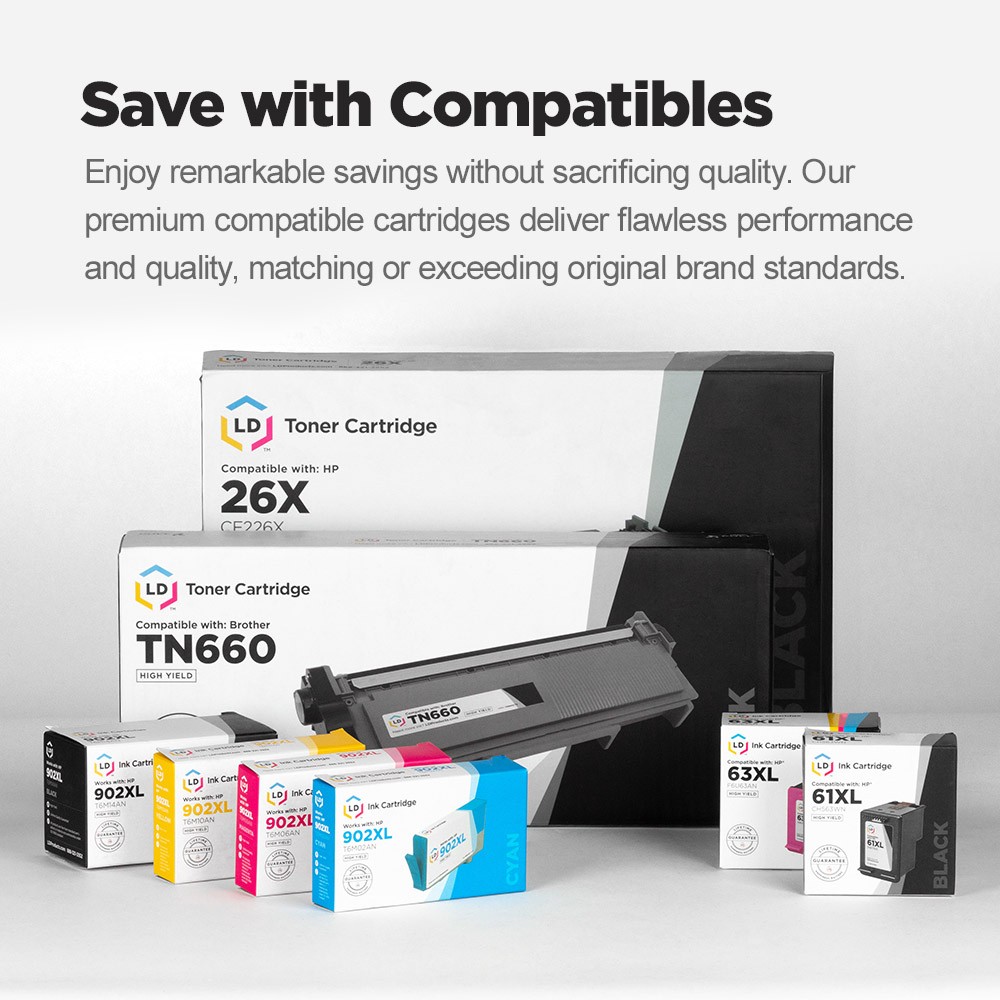 LD Compatible Brother DK-1201 6 Rolls of Address Labels / 1.1 in x 3.5 in
