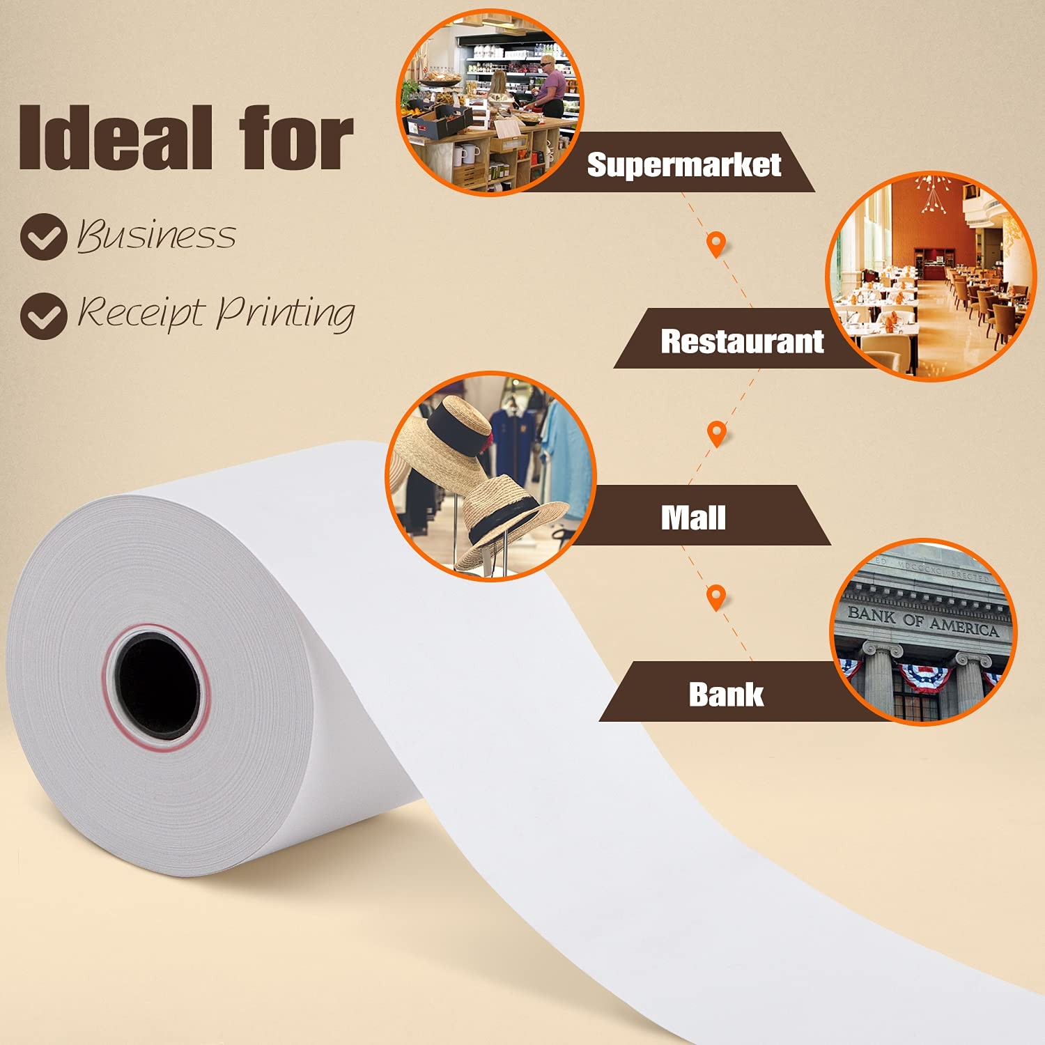 TK Thermal King, (50 Rolls) 2 1/4″ x 165′ 2-1/4″ x 165′, 50 Rolls
