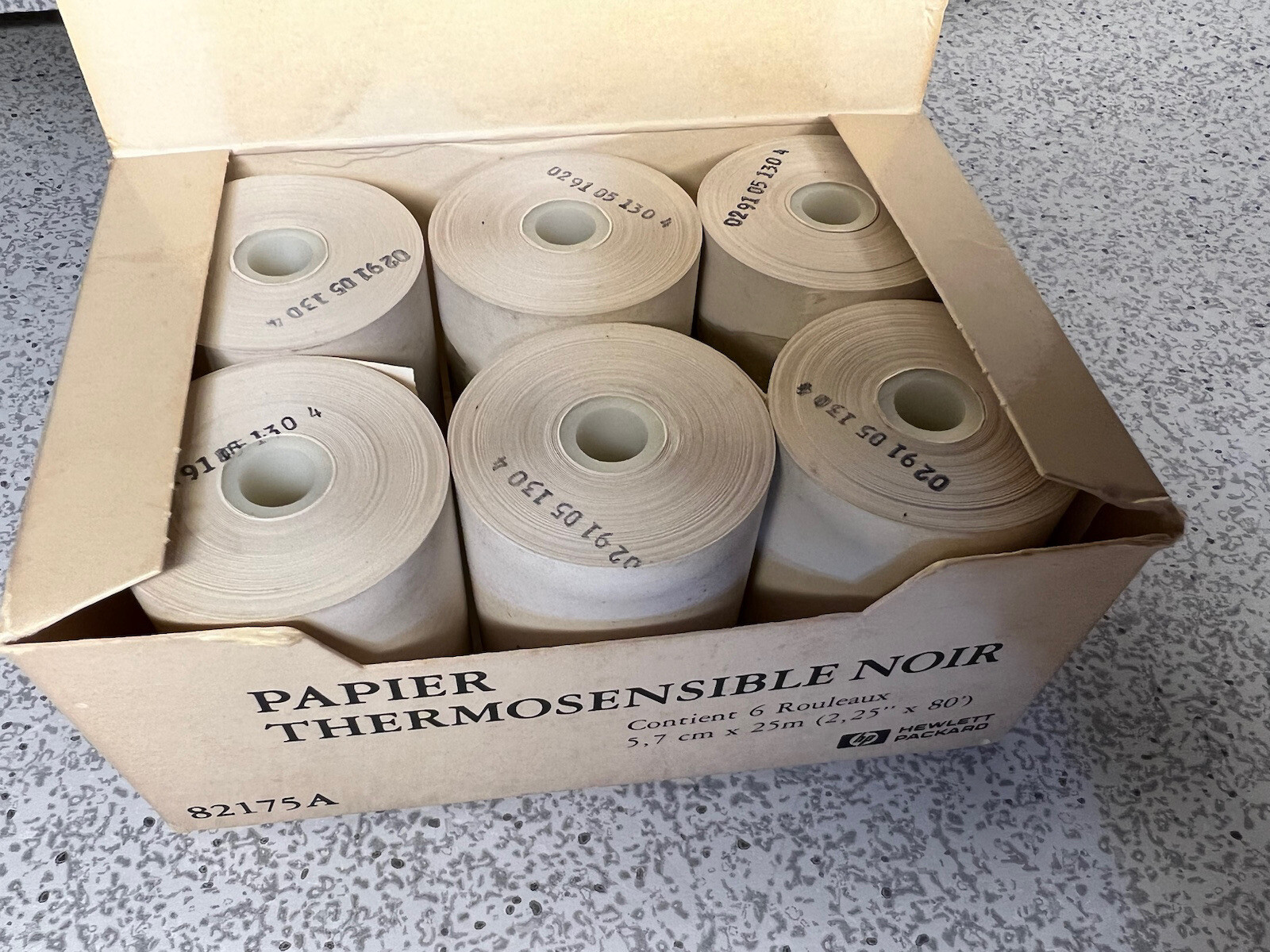 HP 82175A Black Print Thermal Paper Box of 6 Rolls