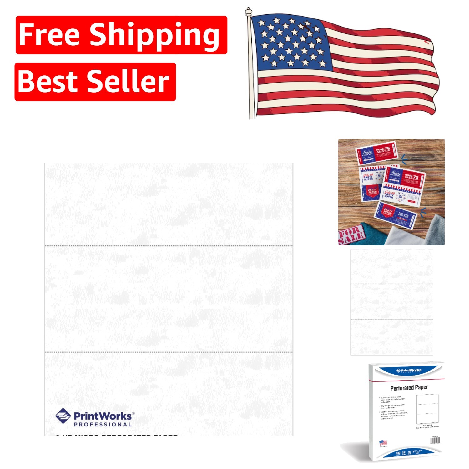 Professional Quality 8.5 x 11 Perforated Paper – 500 Sheets, Perfect for Reports
