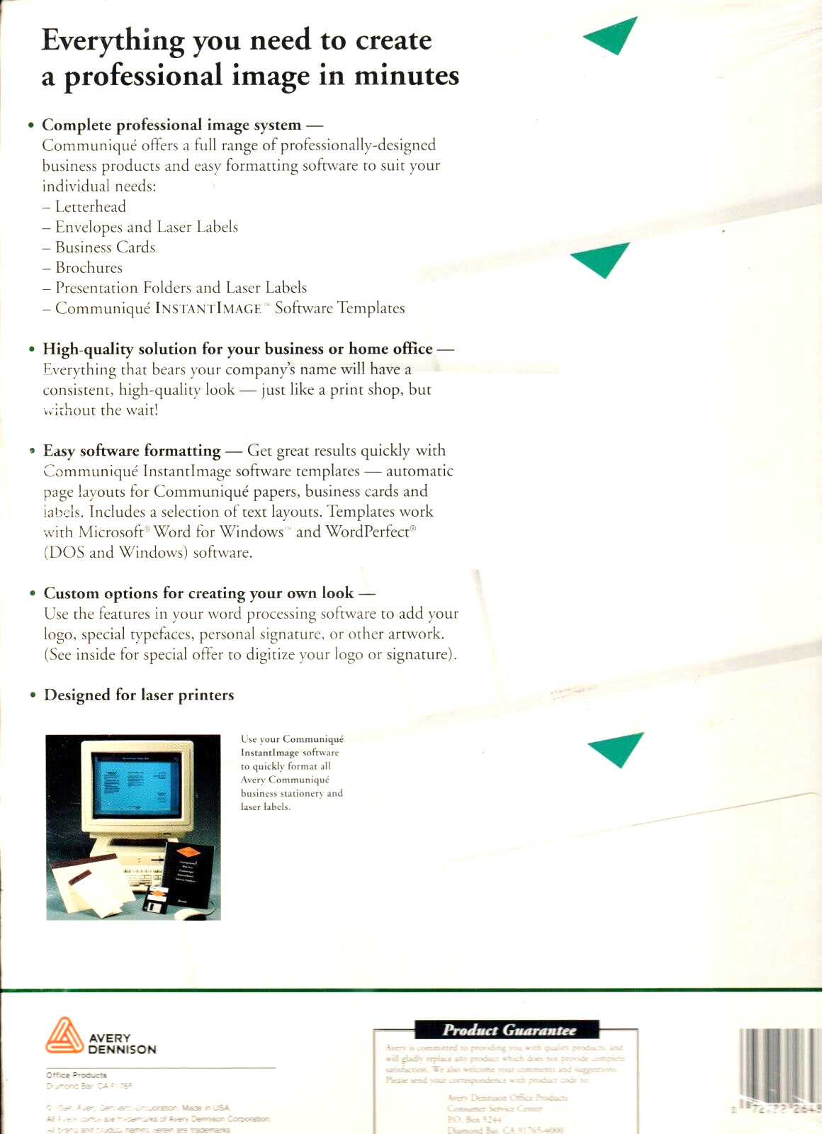 AVERY 5 sets Presentation Folders and Labels Half-tone Design 26483 Laser Print