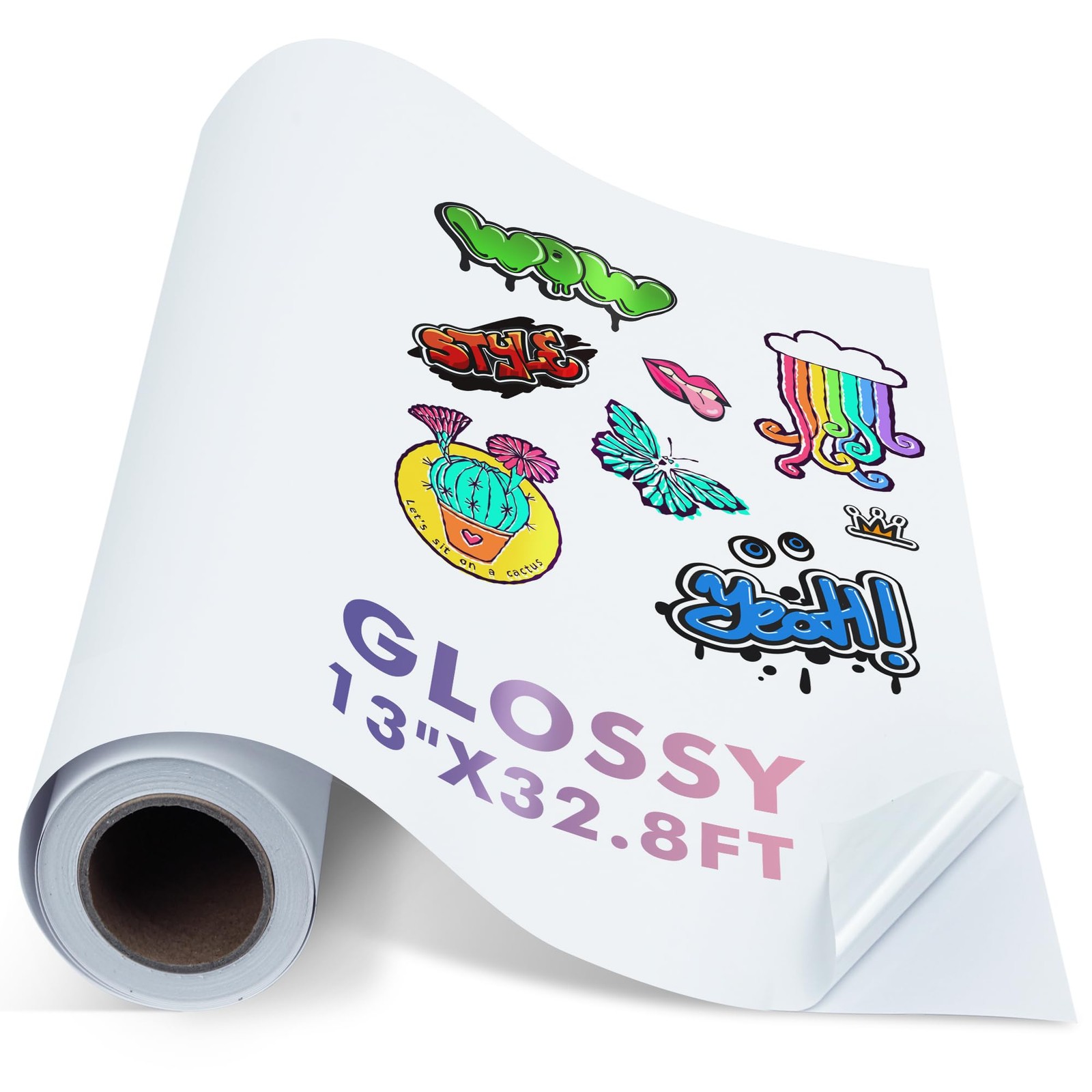 Koala Printable Vinyl Sticker Paper Roll for Inkjet Printers, 13 inch x 32.8