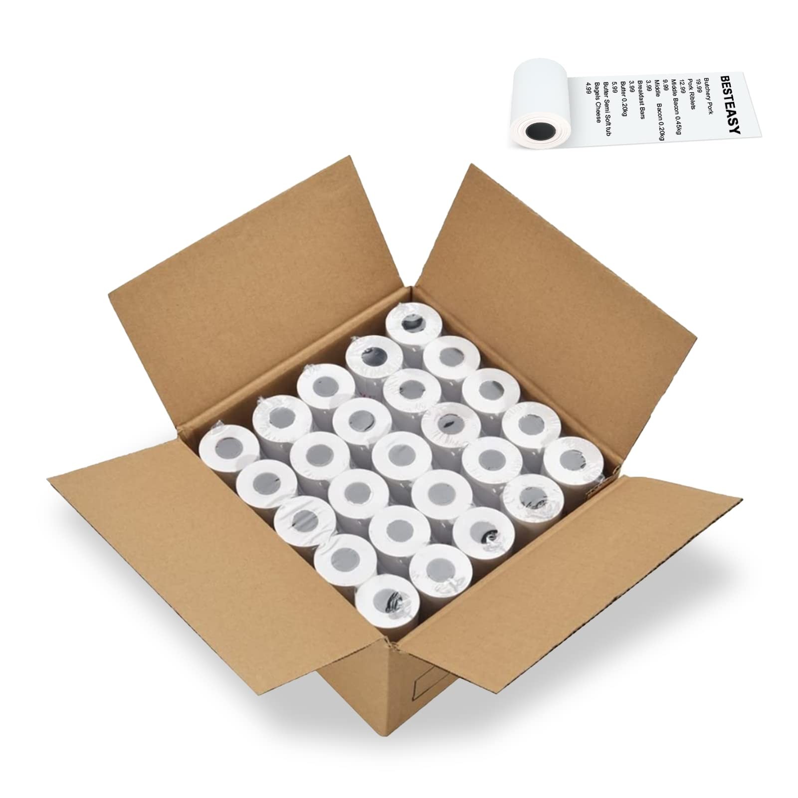BESTEASY 2-1/4” x 50′ Thermal Receipt Paper Rolls – x 50′, 50 rolls
