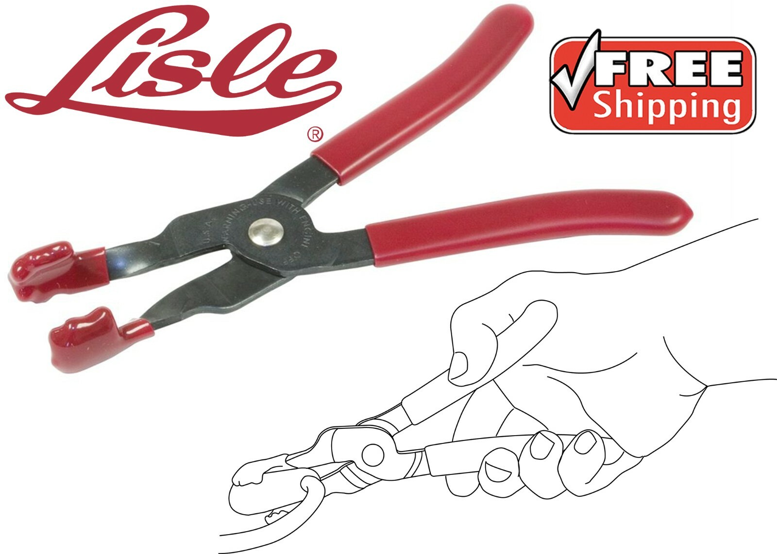 Lisle 52990 Spark Plug Wire Boot Pliers Tool New Free Shipping USA