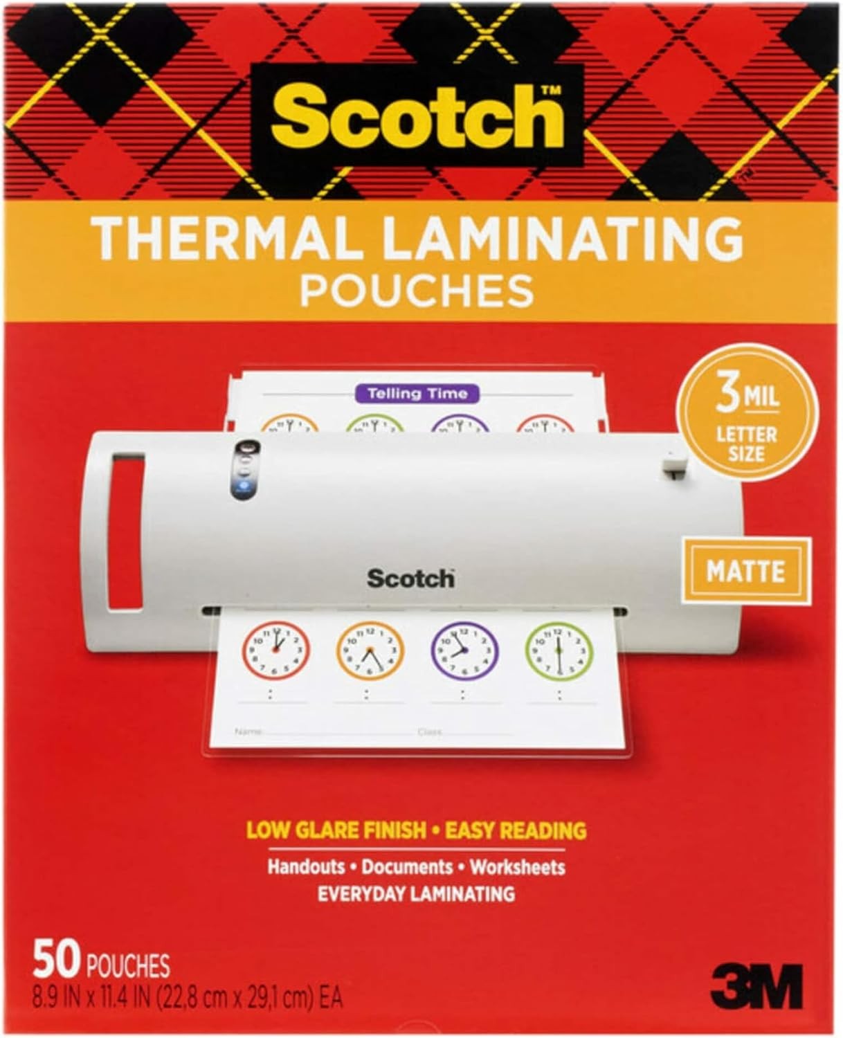 Matte Thermal Laminating Pouches, Ultra Clear with Matte Finish, Letter Size 8.9