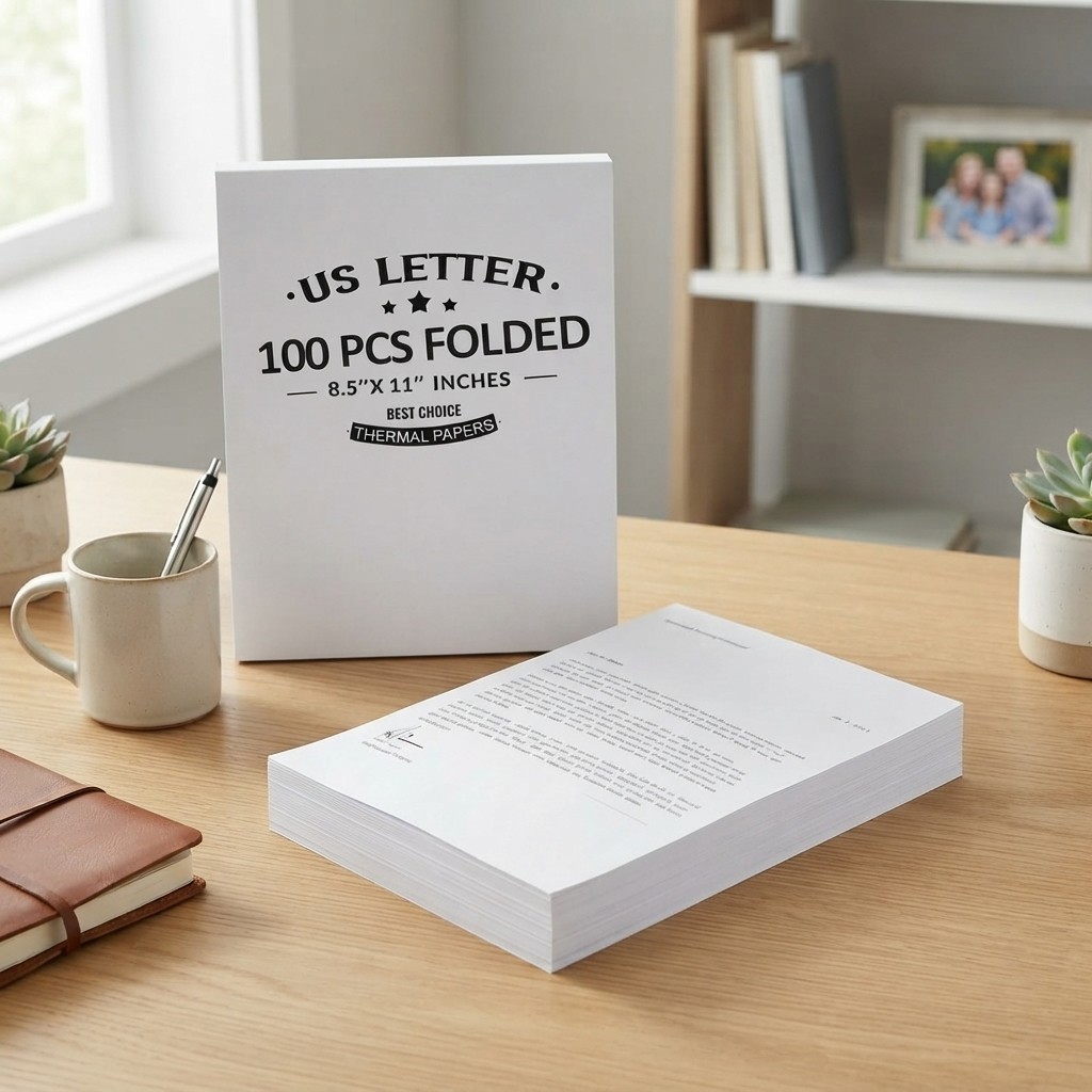 100 Sheets Thermal Printer Paper 8.5 x 11 Letter Size for Portable Printer, …