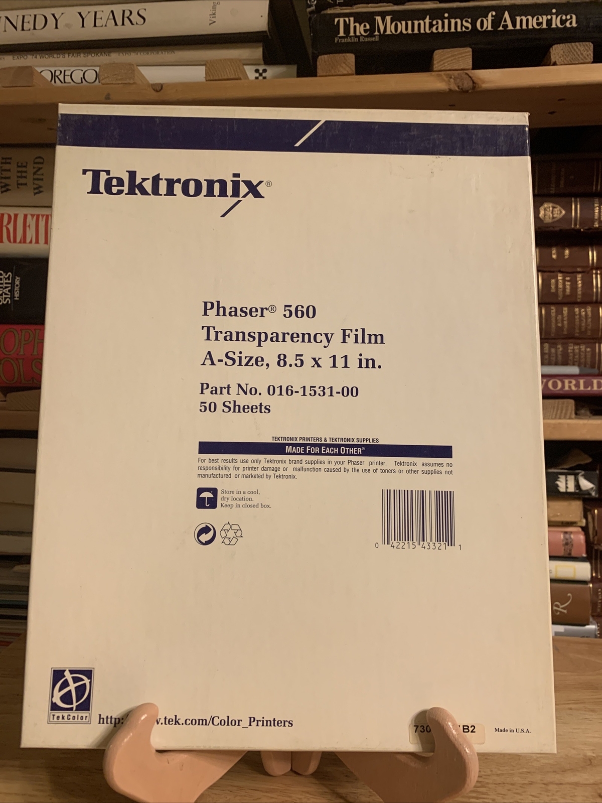 Tektronix Phaser 560 Transparency Film A-Size 8.5 x 11in 016-1531-00 50 sheets