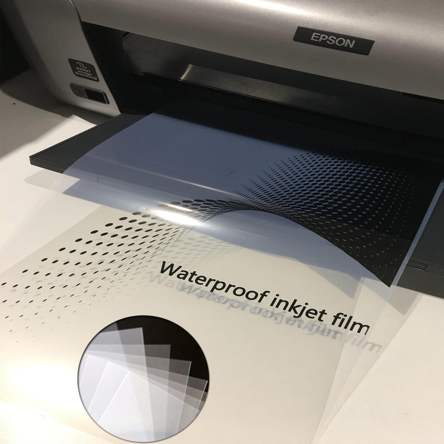 13×19，100 sheets，Waterproof Inkjet Instant-Dry Screen Printing Transparency Film
