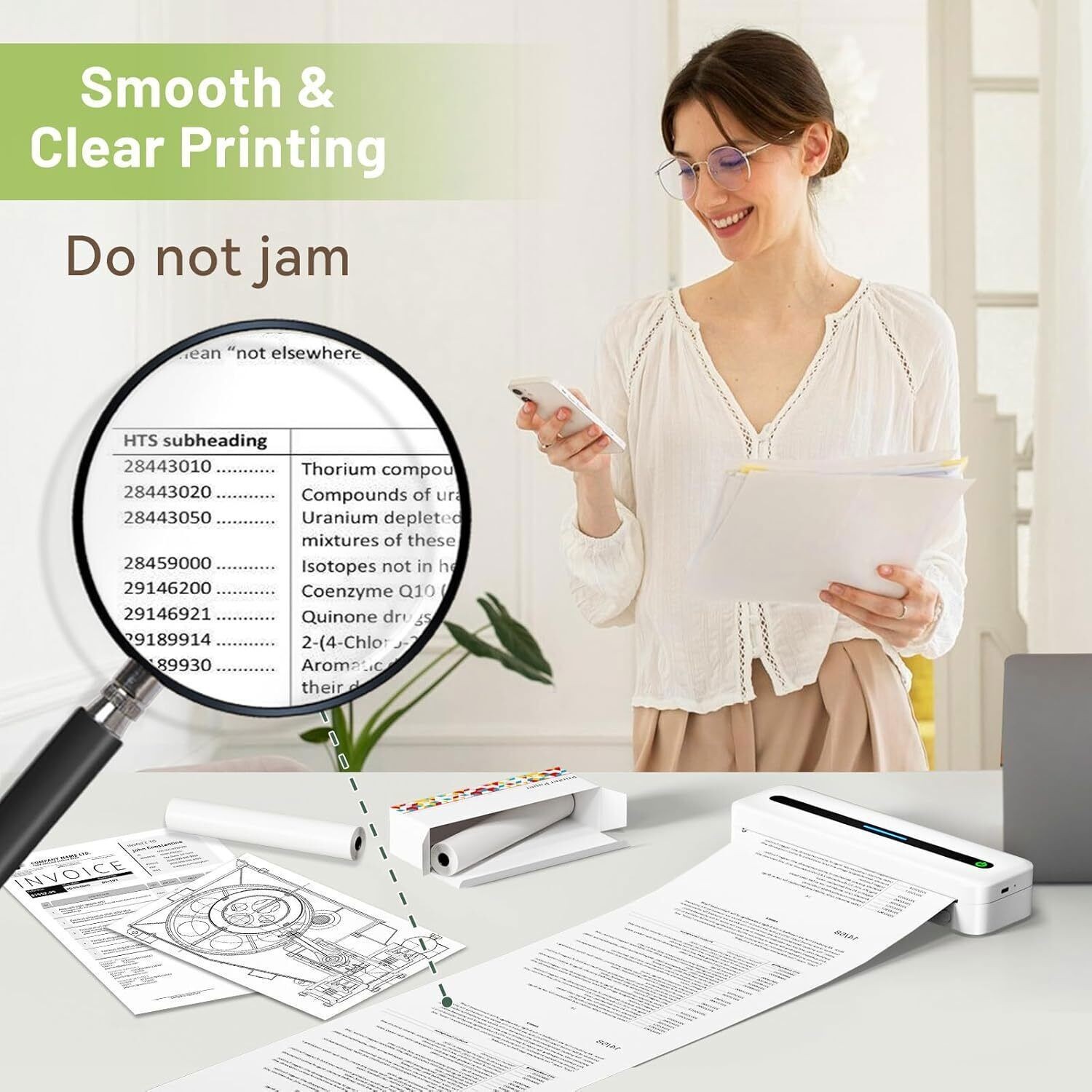 2-10 Rolls A4 Thermal Printer Paper 8.5″ x 11″ US Letter Size for M08F M832 M834