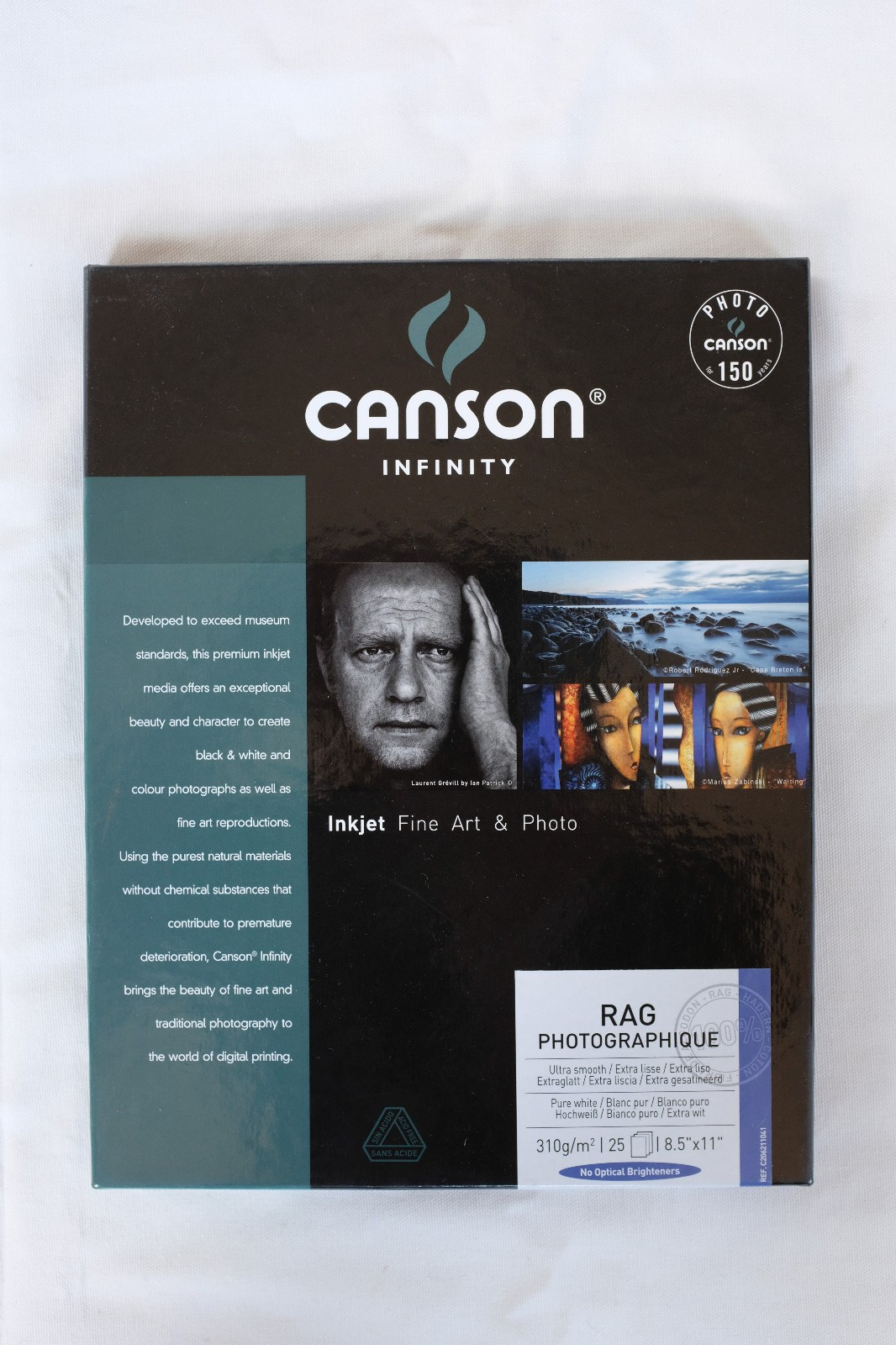 Canson Infinity Rag Photographique Fine Art Paper, 310 Gram, 8.5×11 Inch, 25 Sh