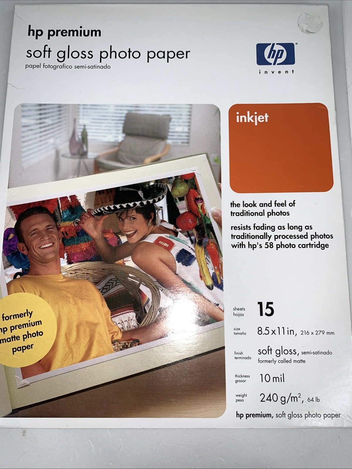 HP Premium Plus Photo Paper, 15 Sheets, Soft-Gloss, 8.5 x 11